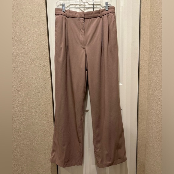 Babaton The Revue Pant Seville color Wool 95% Wide-Leg Mid-Rise , size 12 - Picture 9 of 12